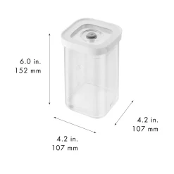 CUBE Container 2S / 11 cm, 0.875 Qt, Transparent-white