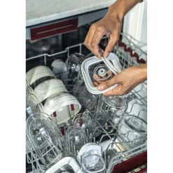 CUBE Container Set 4S / 11 cm, 1.75 Qt, Transparent-white