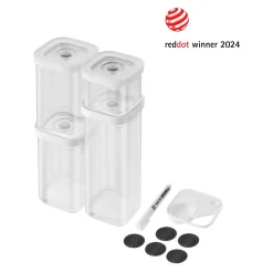 CUBE Container Set, S / 6-pc, transparent-white