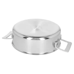 Deep Saut&eacute; Pan with Double Handle and Lid, 3 qt