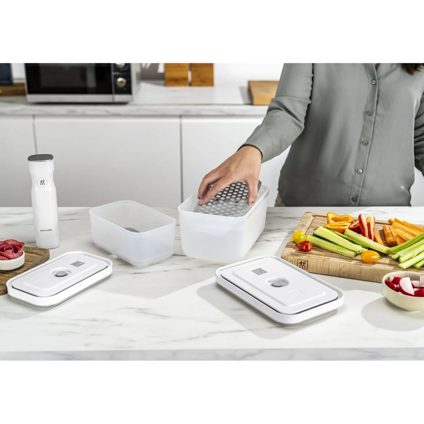 Drip tray set for plastic containers , M/L / 2-pc