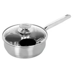 Egg poacher 18 cm, 18/10 Stainless Steel, silver