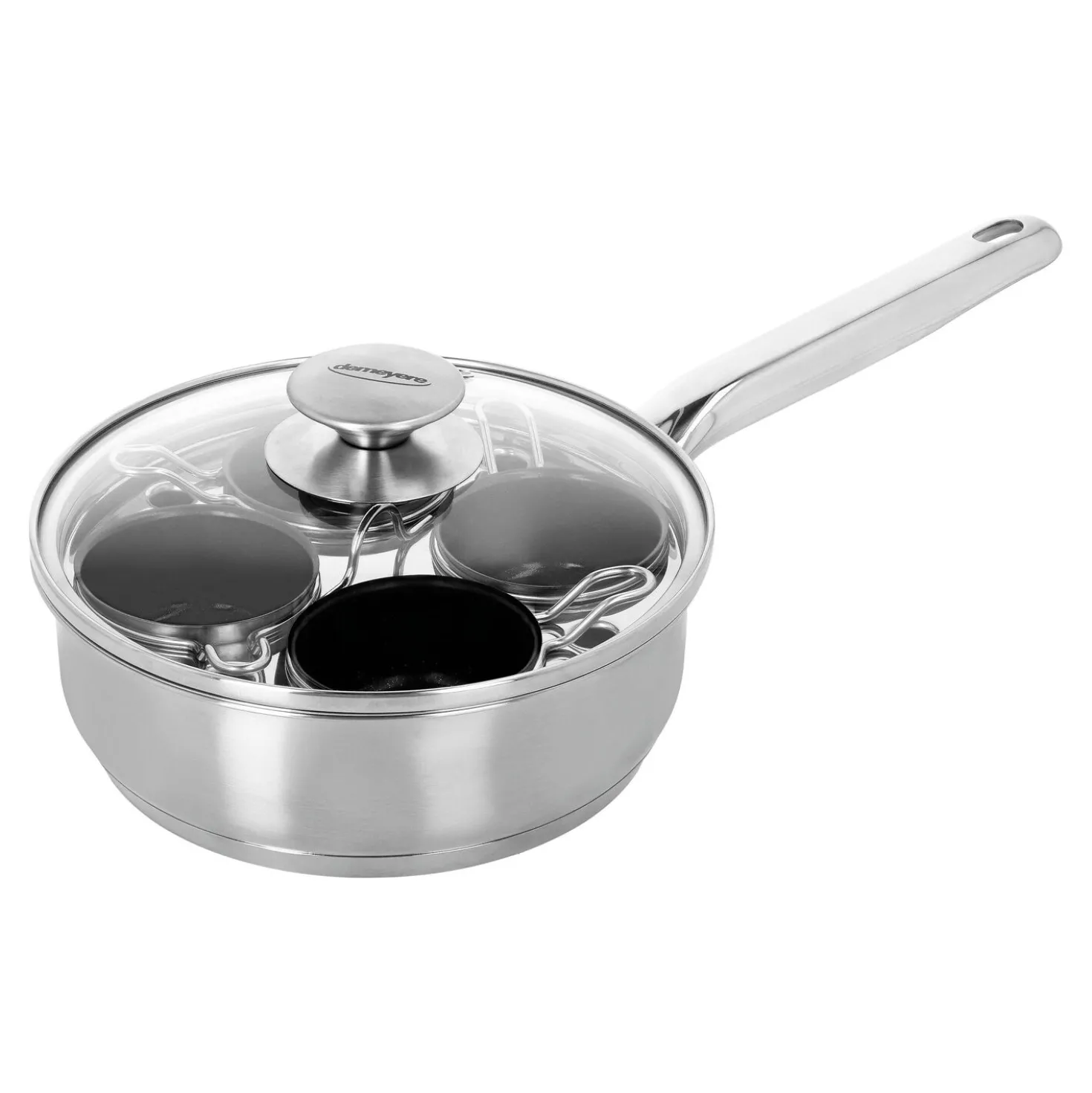 Egg poacher 18 cm, 18/10 Stainless Steel, silver