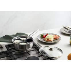Egg poacher 18 cm, 18/10 Stainless Steel, silver