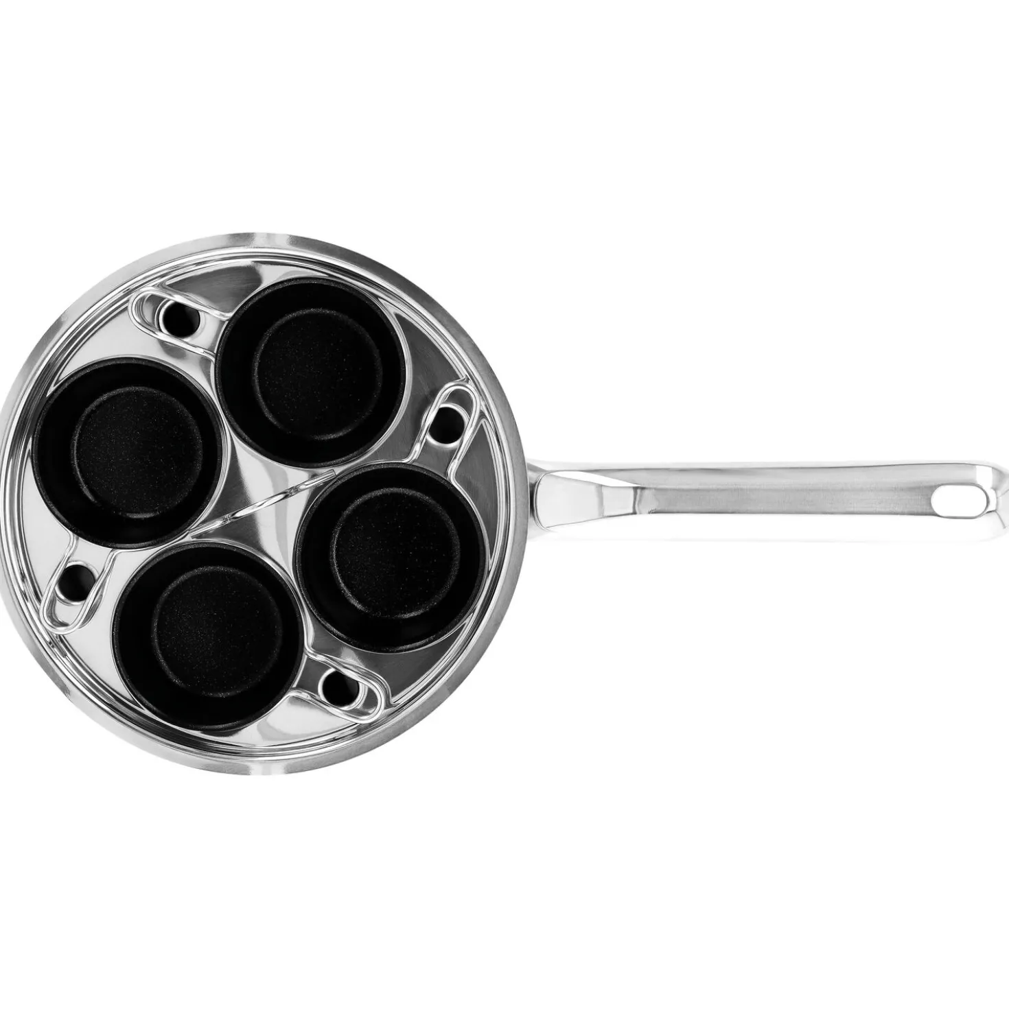 Egg poacher 18 cm, 18/10 Stainless Steel, silver