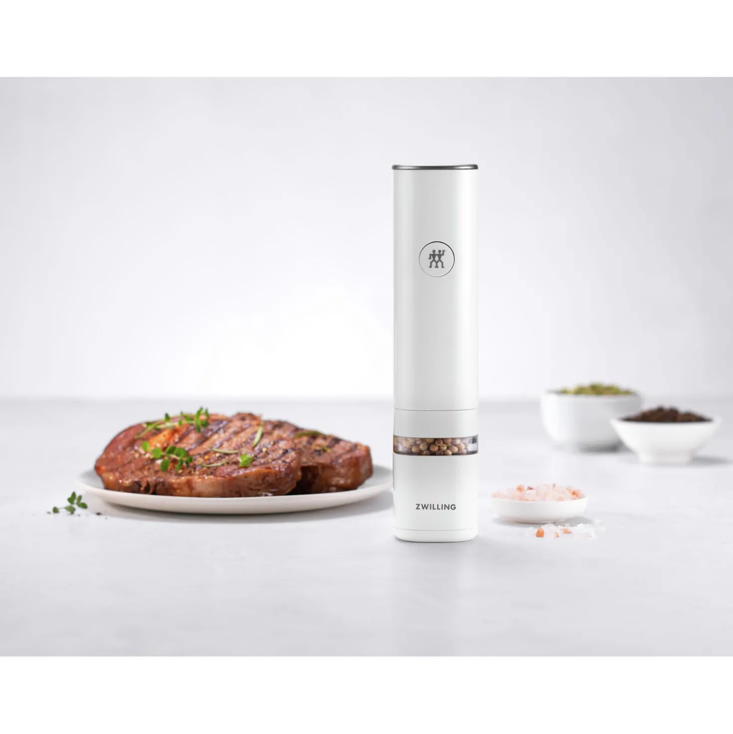 Electric Salt/Pepper Mill, white