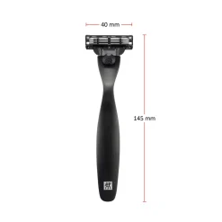Facial razors, stainless steel | black matte