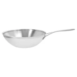 Flat Bottom Wok, 12 inch, 18/10 Stainless Steel