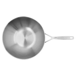Flat Bottom Wok, 12 inch, 18/10 Stainless Steel