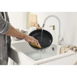 Frying pan, 9.5 inch, 18/10 Stainless Steel, Ceramic non-stick coating
