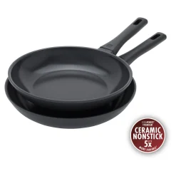 Frying pan set, 2-pc, Non-stick, Titanium-reinforced ceramic non-stick coating
