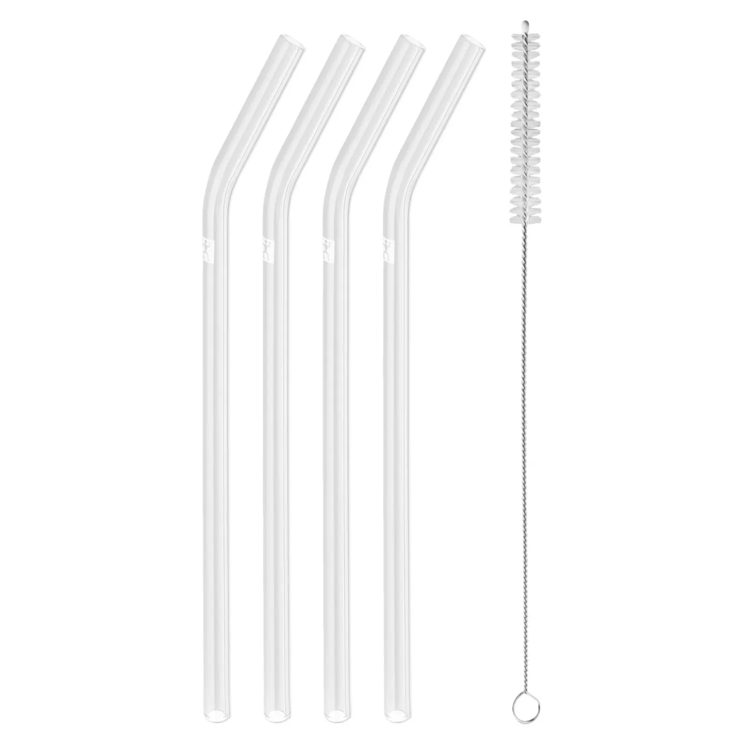 Glass Straw - Clear - Bent Set