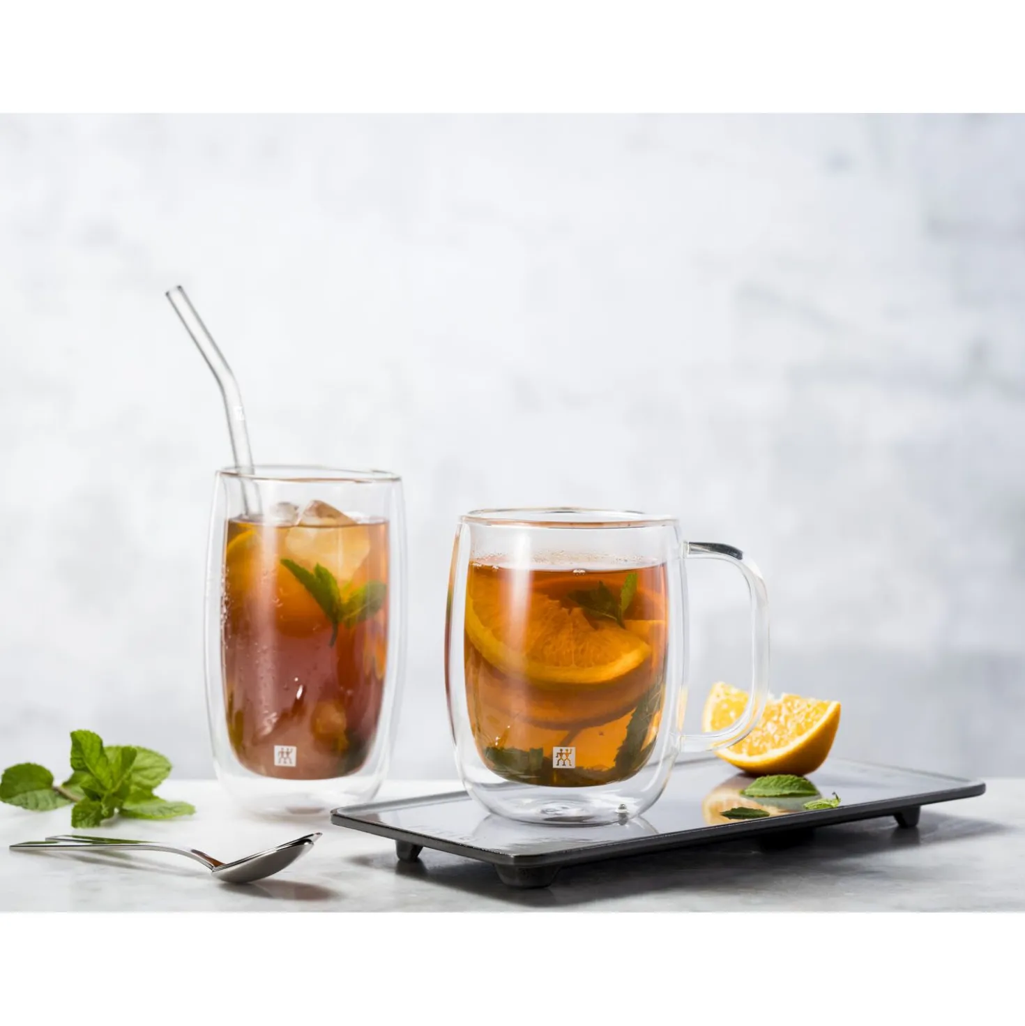 Glass Straw - Clear - Bent Set