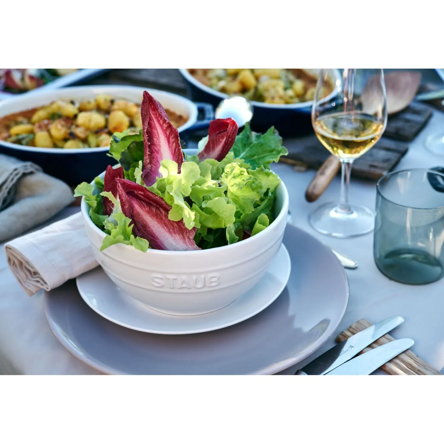 6.5-inch / 2-pc, Large Universal Bowl Set, white