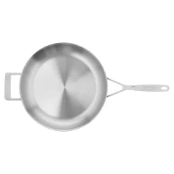 12.5-inch, 18/10 Stainless Steel, Fry Pan With Helper Handle