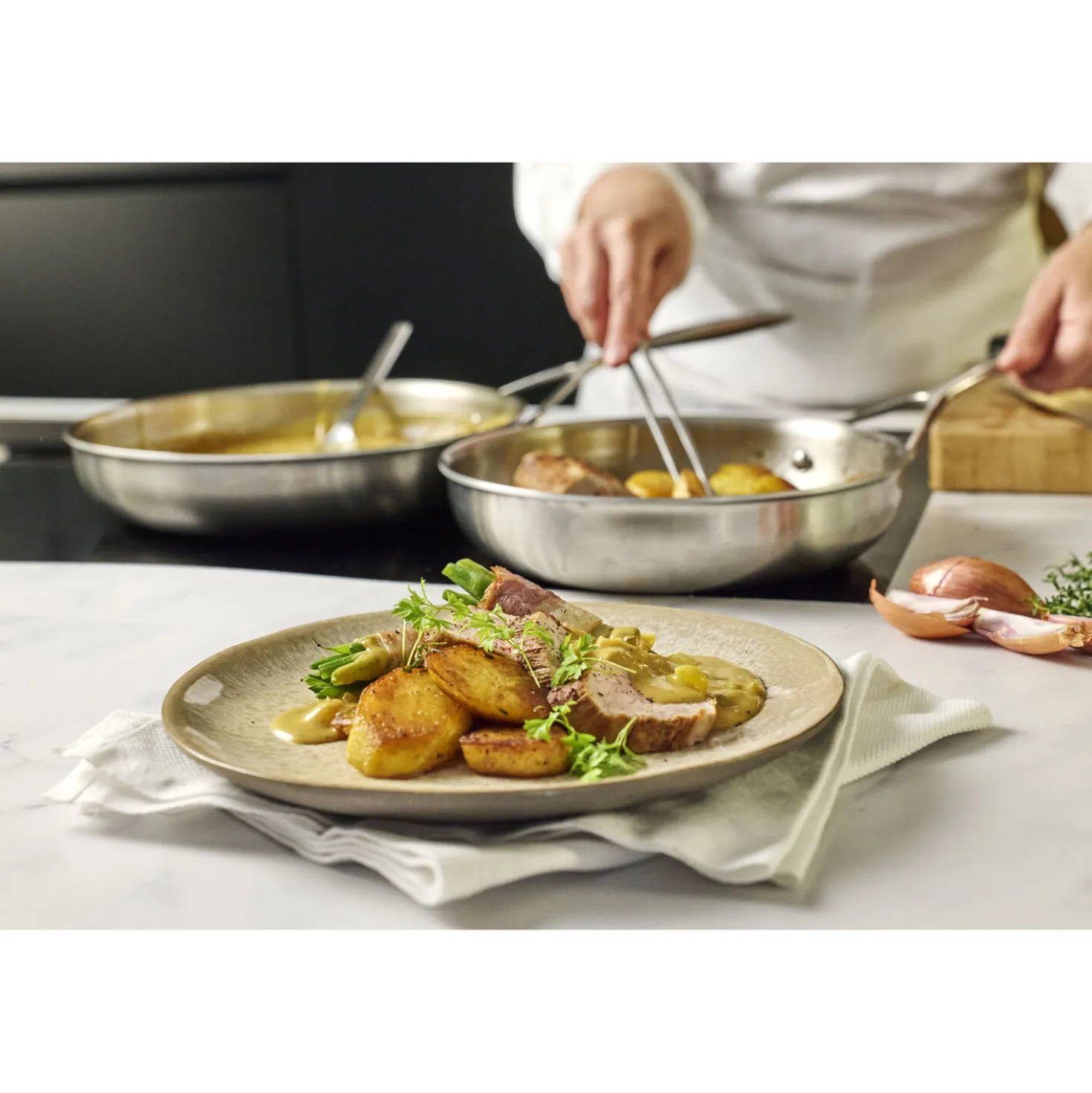 12.5-inch, 18/10 Stainless Steel, Frying Pan