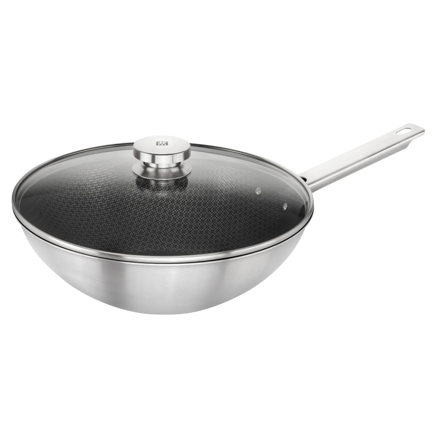 12-inch, 18/10 Stainless Steel, Nonstick Wok With Lid
