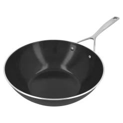 12-inch, Aluminum, Wok With Ceramic Coating, Black Matte