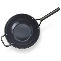 12-inch, Aluminum, Wok With Glass Lid, Black Matte