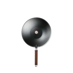 12-inch, Carbon Steel, Wok With Lid, Black Matte