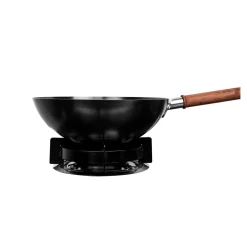 12-inch, Carbon Steel, Wok With Lid, Black Matte