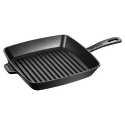 10-inch, Cast Iron, Square, Grill Pan, Black Matte