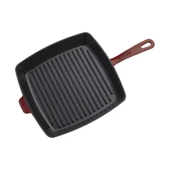 12-inch, Cast Iron, Square, Grill Pan, Grenadine