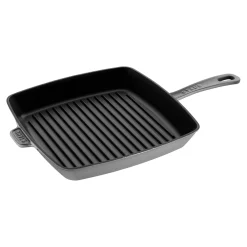 12-inch, Cast Iron, Square, Grill Pan, Graphite Grey