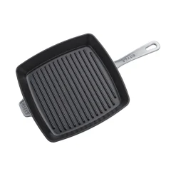 12-inch, Cast Iron, Square, Grill Pan, Graphite Grey