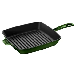 12-inch, Cast Iron, Square, Grill Pan, Basil