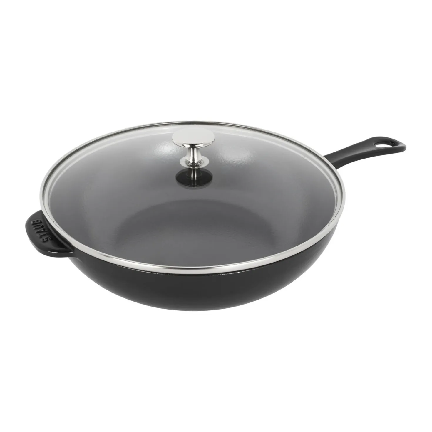 10-inch, Daily Pan With Glass Lid, Black Matte