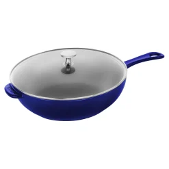 10-inch, Daily Pan With Glass Lid, Dark Blue