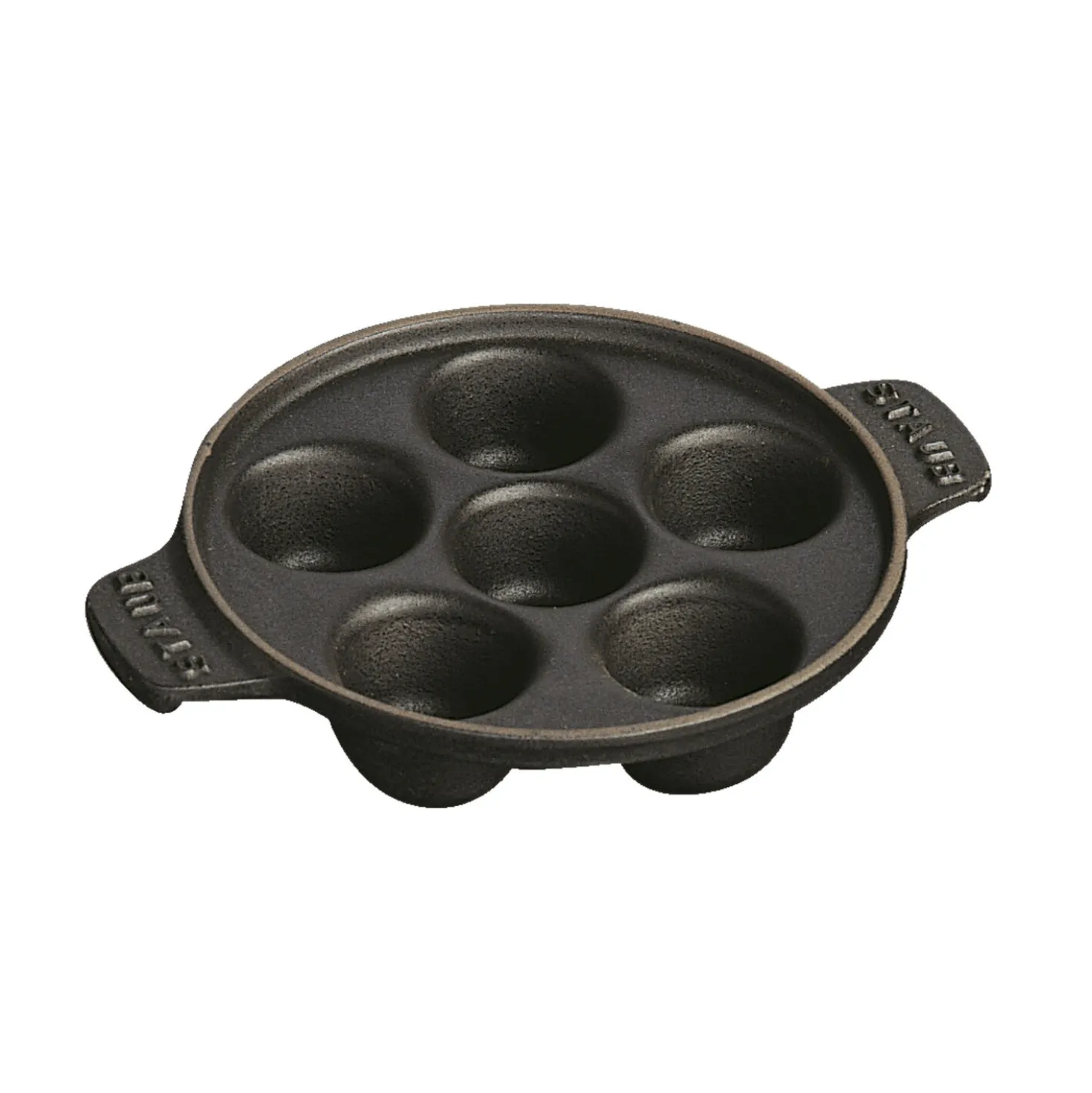 5.5-inch, Escargot Dish with six holes, black matte
