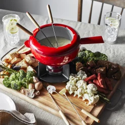 8-inch, Fondue Set, cherry