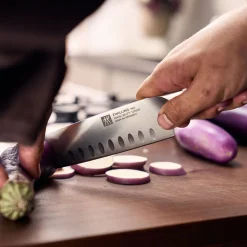 7-inch, Hollow Edge Slim Santoku Knife