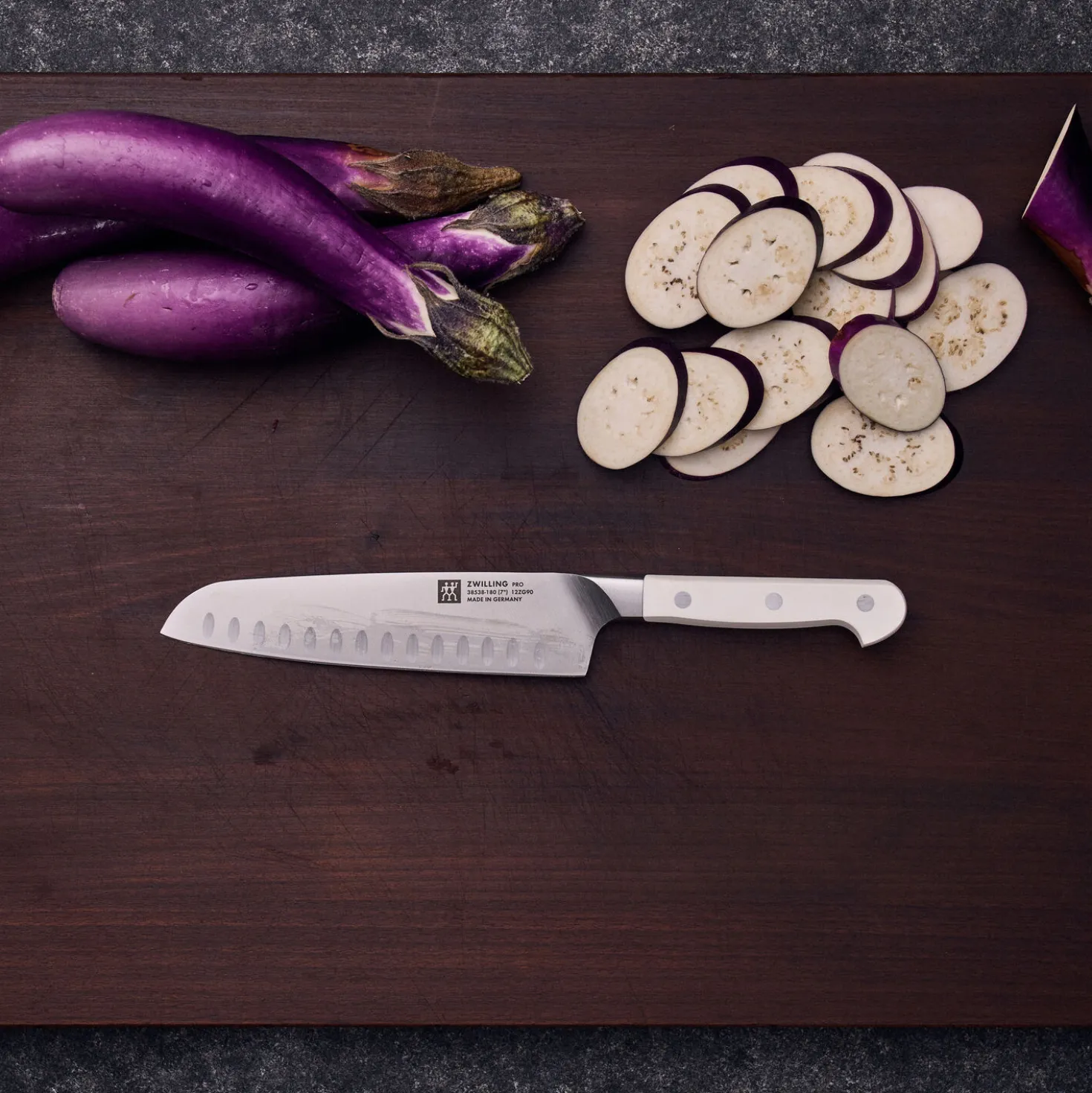 7-inch, Hollow Edge Slim Santoku Knife