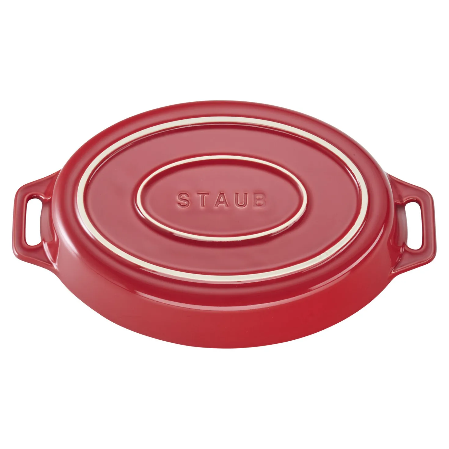 9-inch, Oval, Baking Dish, Cherry