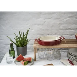 9-inch, Oval, Baking Dish, Cherry