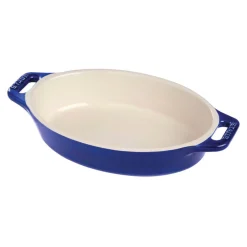 11-inch, Oval, Baking Dish, Dark Blue