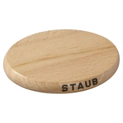 6-inch, Oval, Magnetic Wood Trivet, Brown