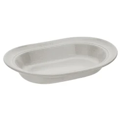 10-inch, oval serving dish, white