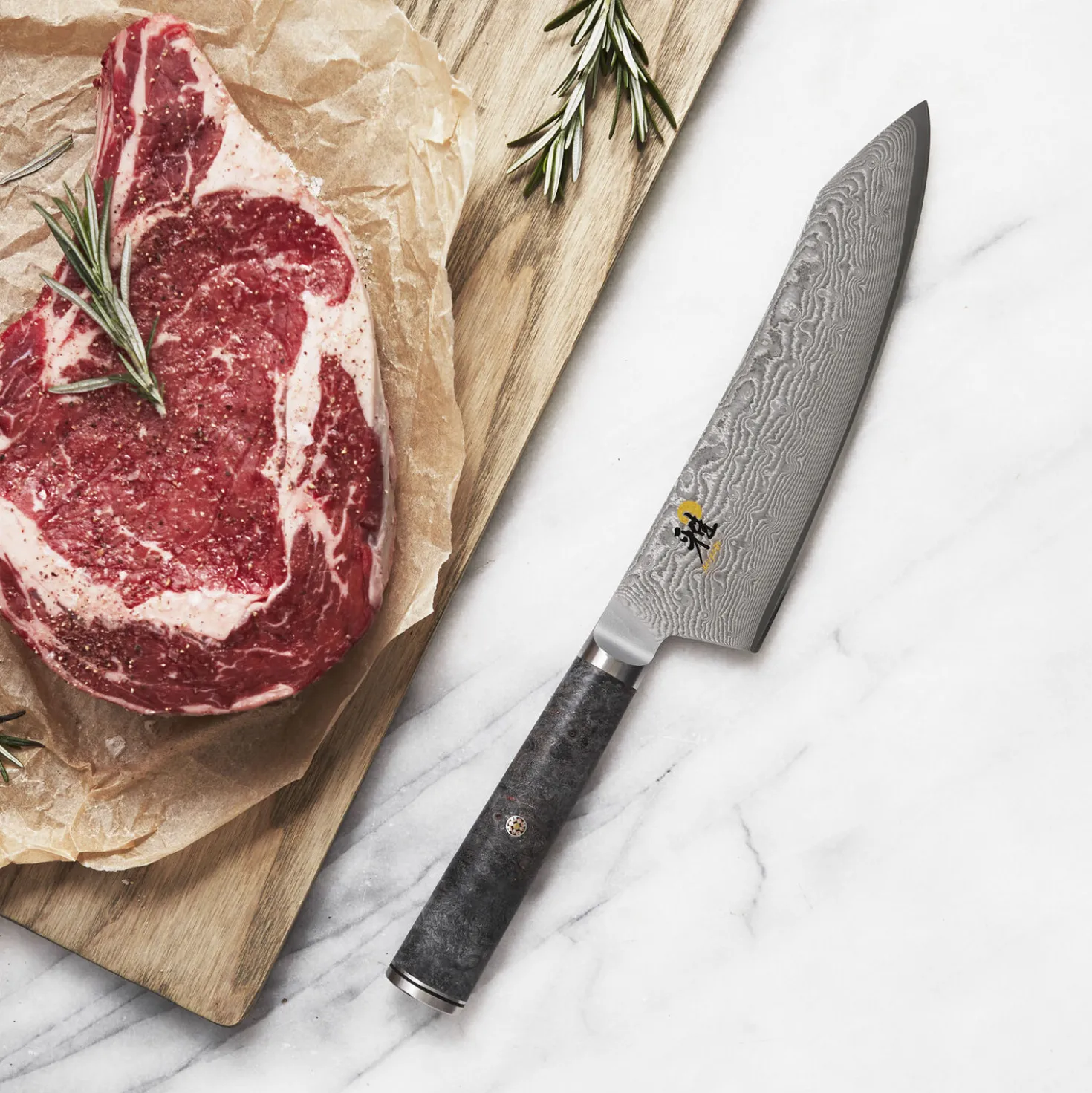 7-inch Rocking Santoku, Fine Edge