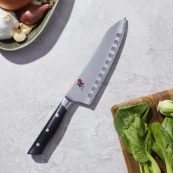 7-inch Rocking Santoku, Hollow Edge