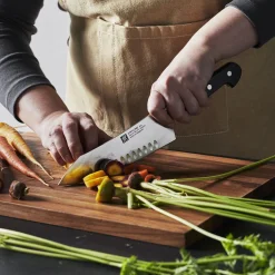 7-inch Rocking Santoku Knife, Hollow Edge