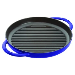 10-inch, Round Double Handle Pure Grill, dark blue