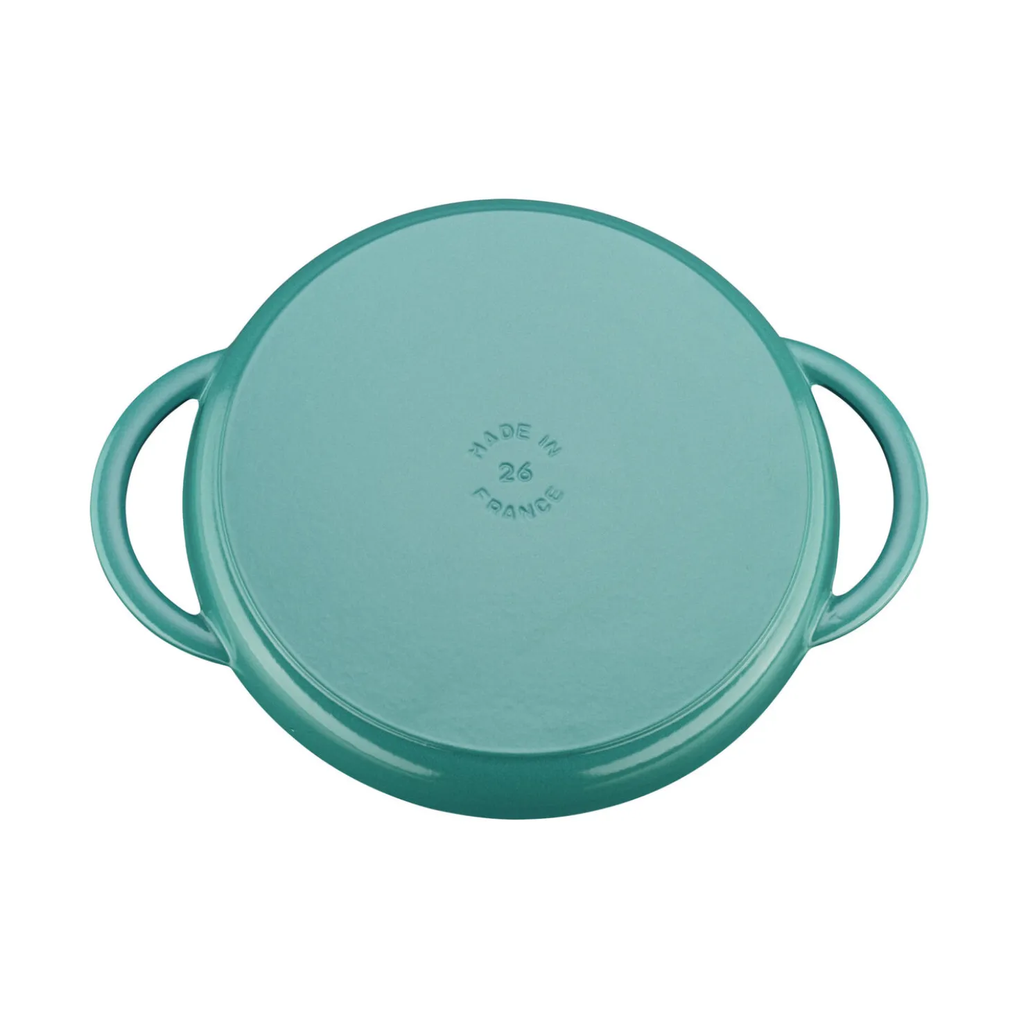 10-inch, Round Double Handle Pure Grill, Turquoise