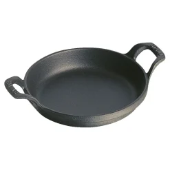 7.5-inch, Round, Gratin Baking Dish, Black Matte