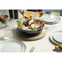 11.5-inch, Shallow Serving Bowl, dark blue