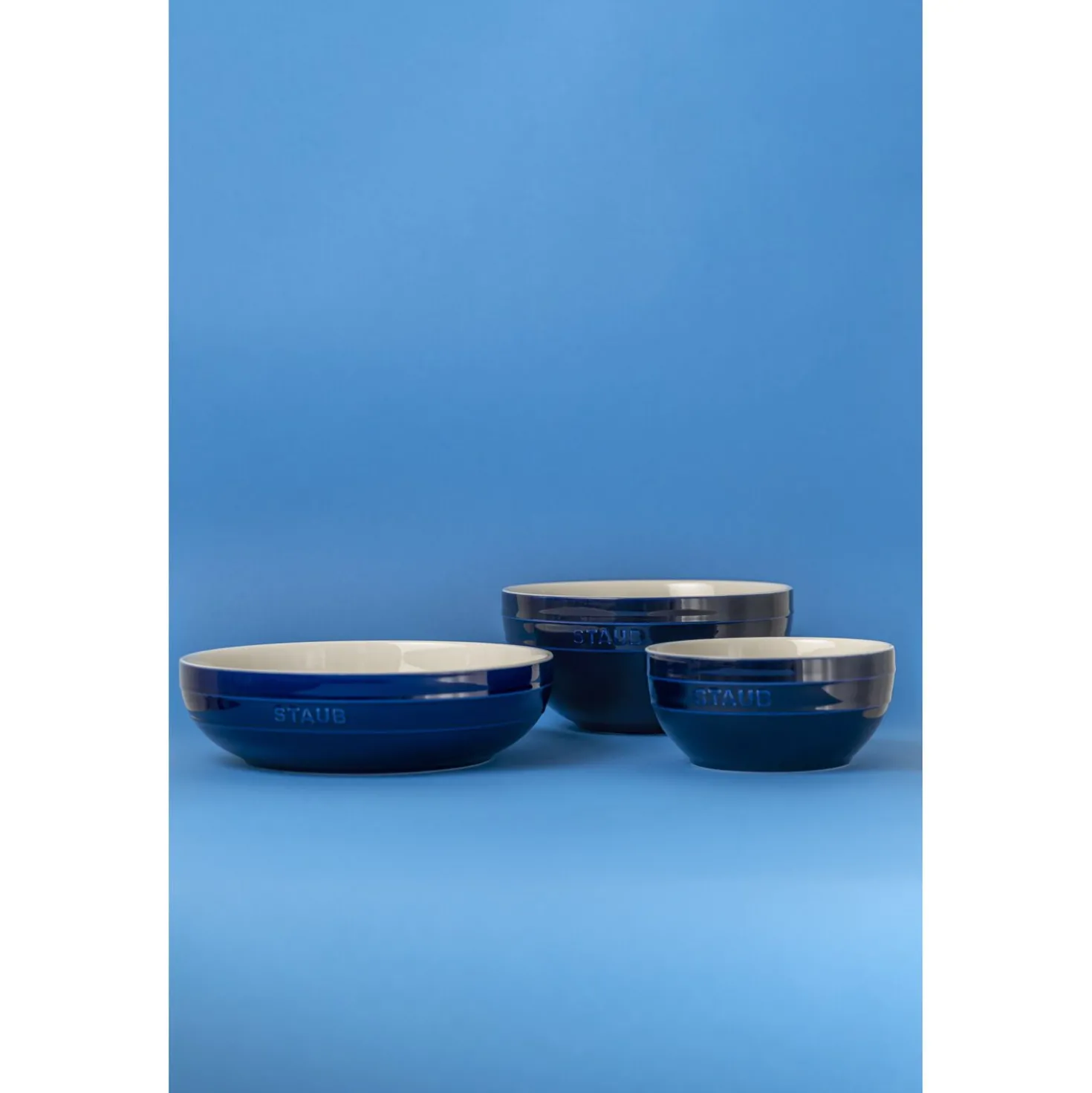11.5-inch, Shallow Serving Bowl, dark blue