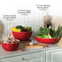 11.5-inch, Shallow Serving Bowl, cherry